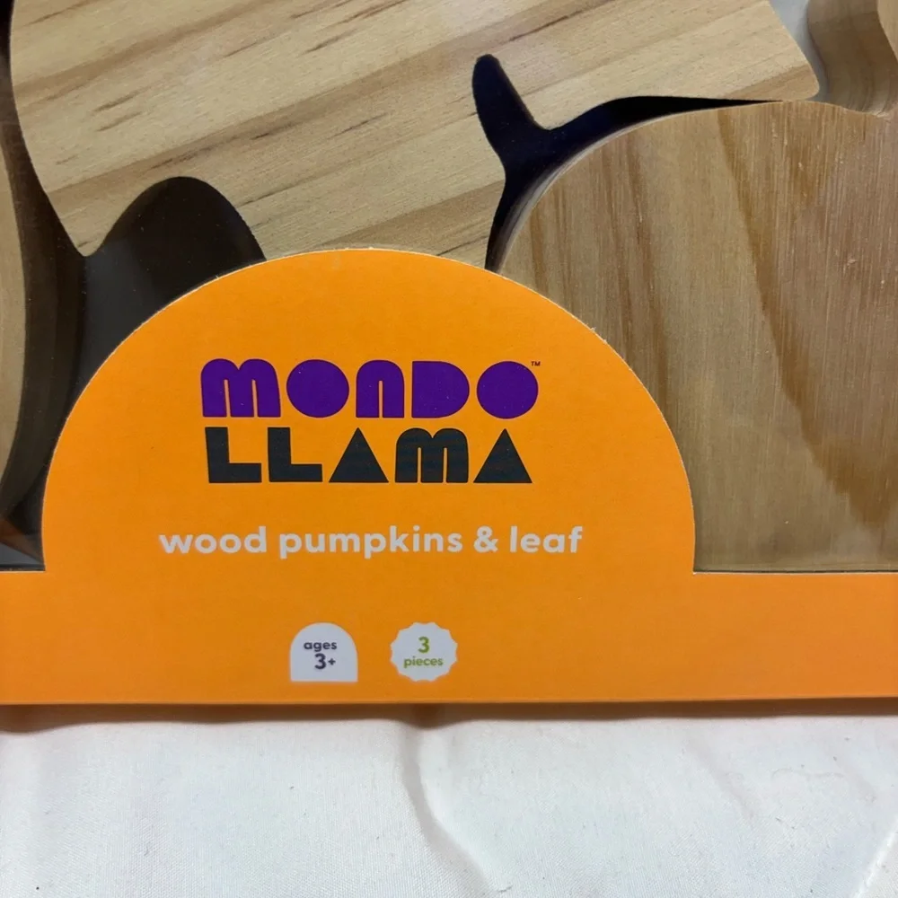 Mondo Llama Wooden Pumpkins And Leaf For Painting Arts And Crafts Fall Decor